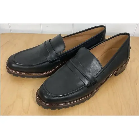 Madewell The Corinne Lugsole Loafer Womens Black Preppy Acedamia Size 10 - Picture 8 of 8
